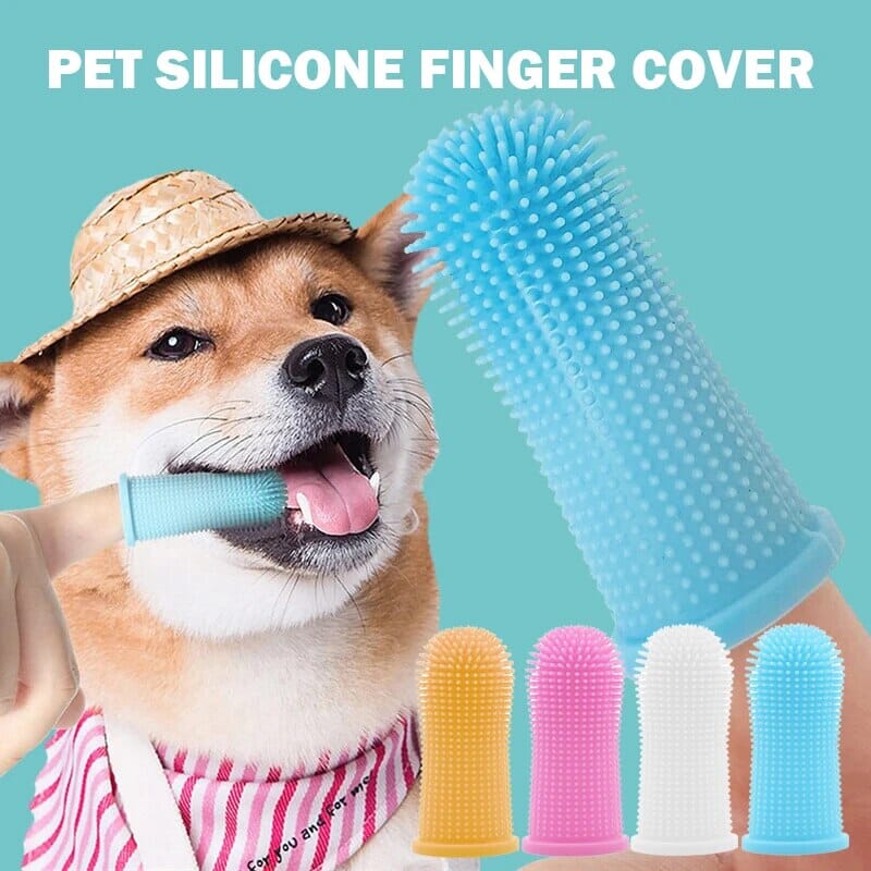 5-Pieces: Super Soft Pet Finger Toothbrush Teeth Cleaning Silicone Tooth Brush Pet Supplies - DailySale