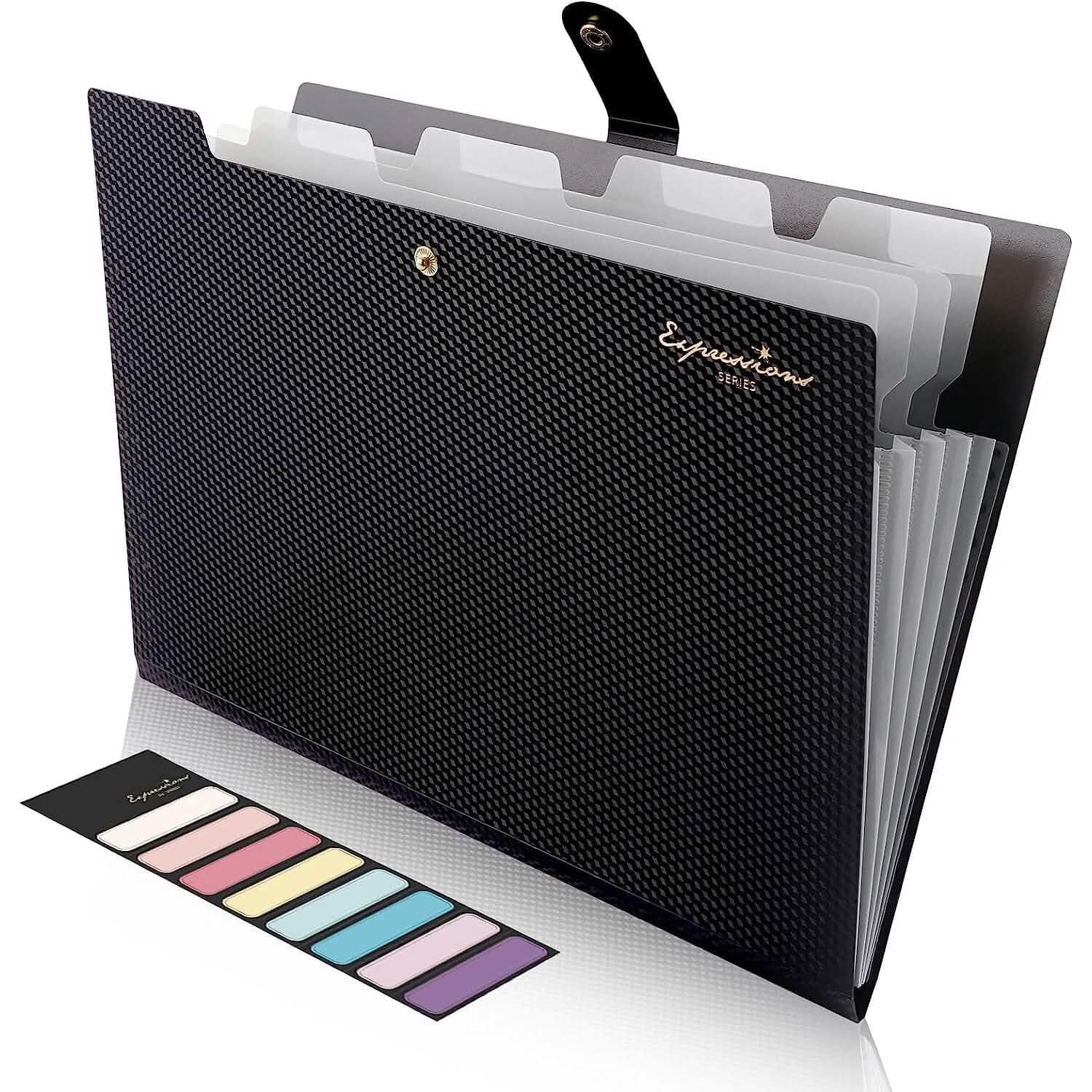 5 Pocket Folder with Labels, Letter Size Expanding File Folder Organiz