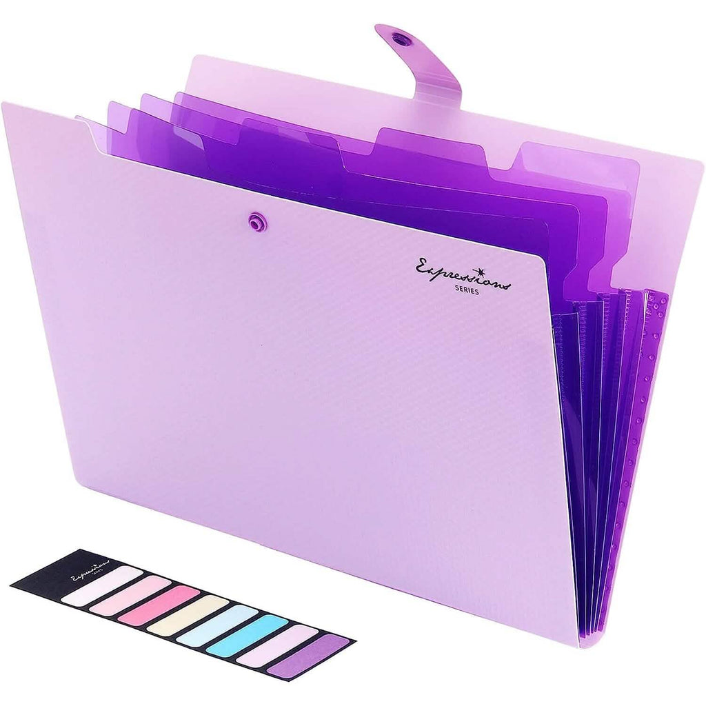 5 Pocket Folder with Labels, Letter Size Expanding File Folder Organiz