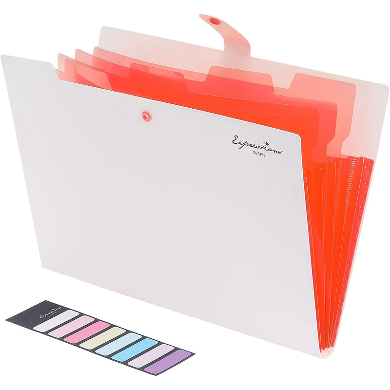 5 Pocket Folder with Labels, Letter Size Expanding File Folder Organizer Everything Else White - DailySale
