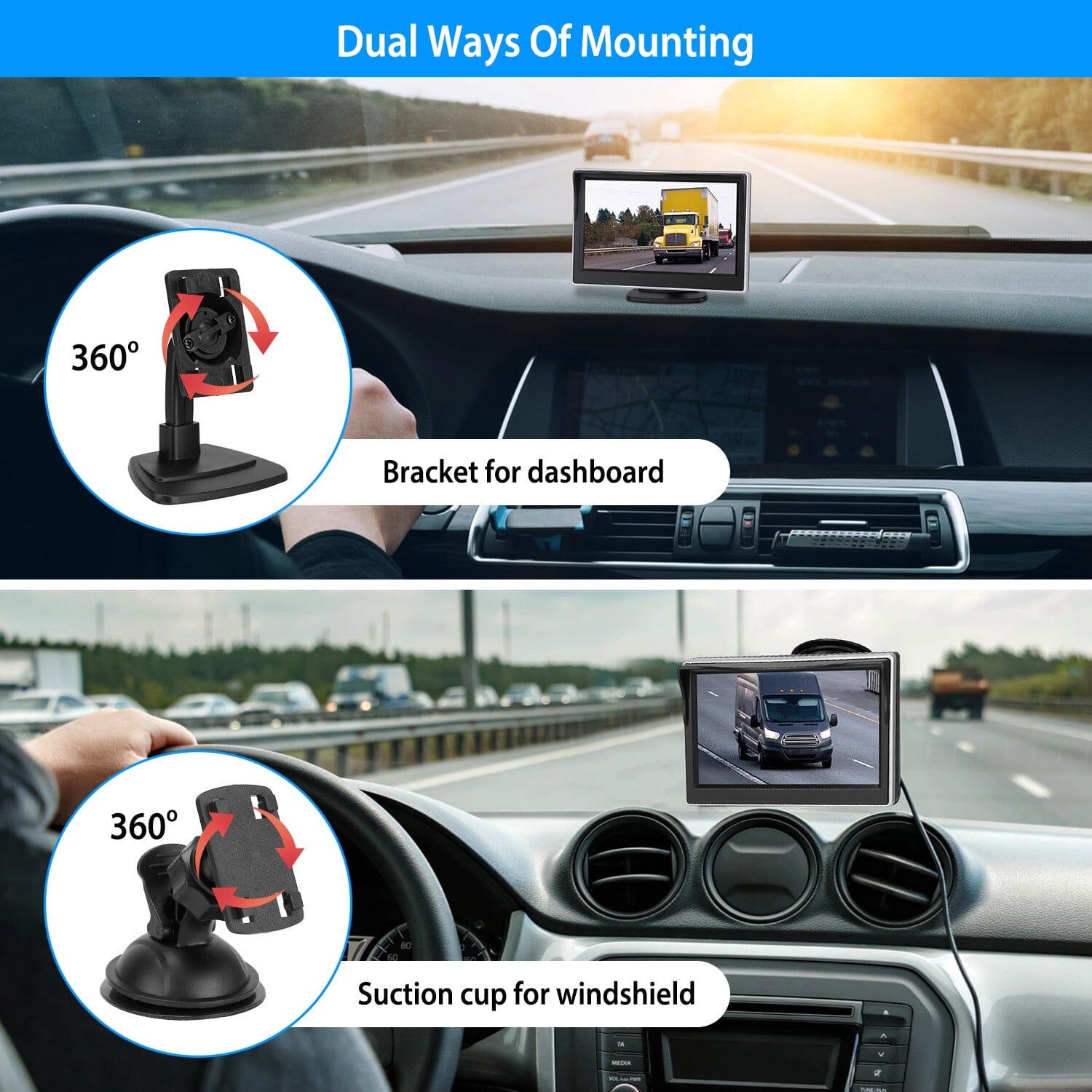 5" Screen Backup Camera Monitor Kit Automotive - DailySale