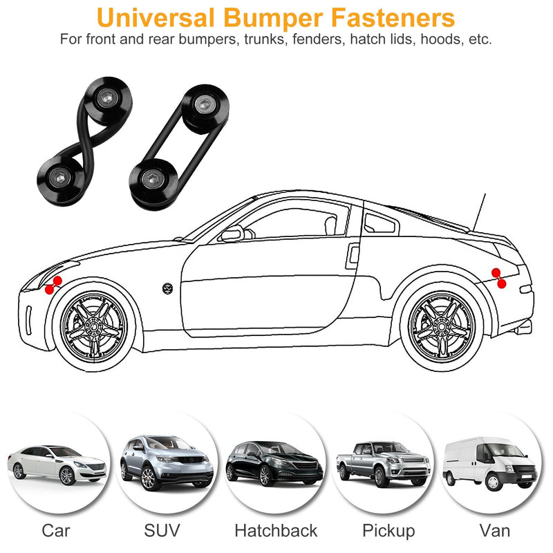 5-Set: Car Quick Release Bumper Fasteners Automotive - DailySale