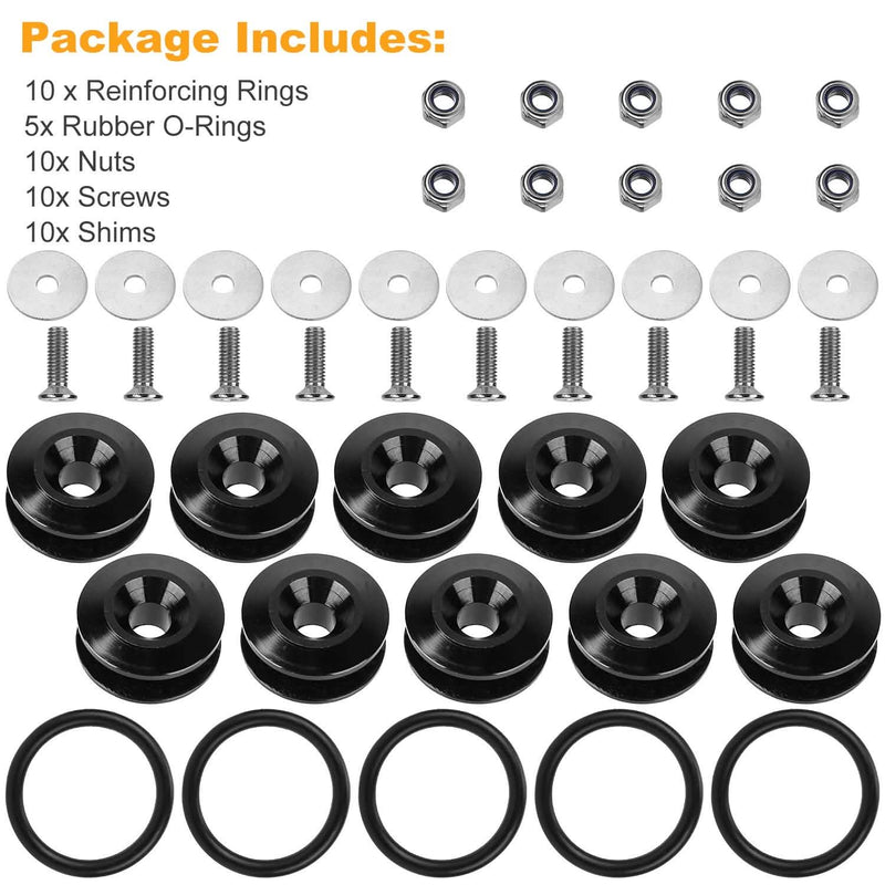 5-Set: Car Quick Release Bumper Fasteners Automotive - DailySale