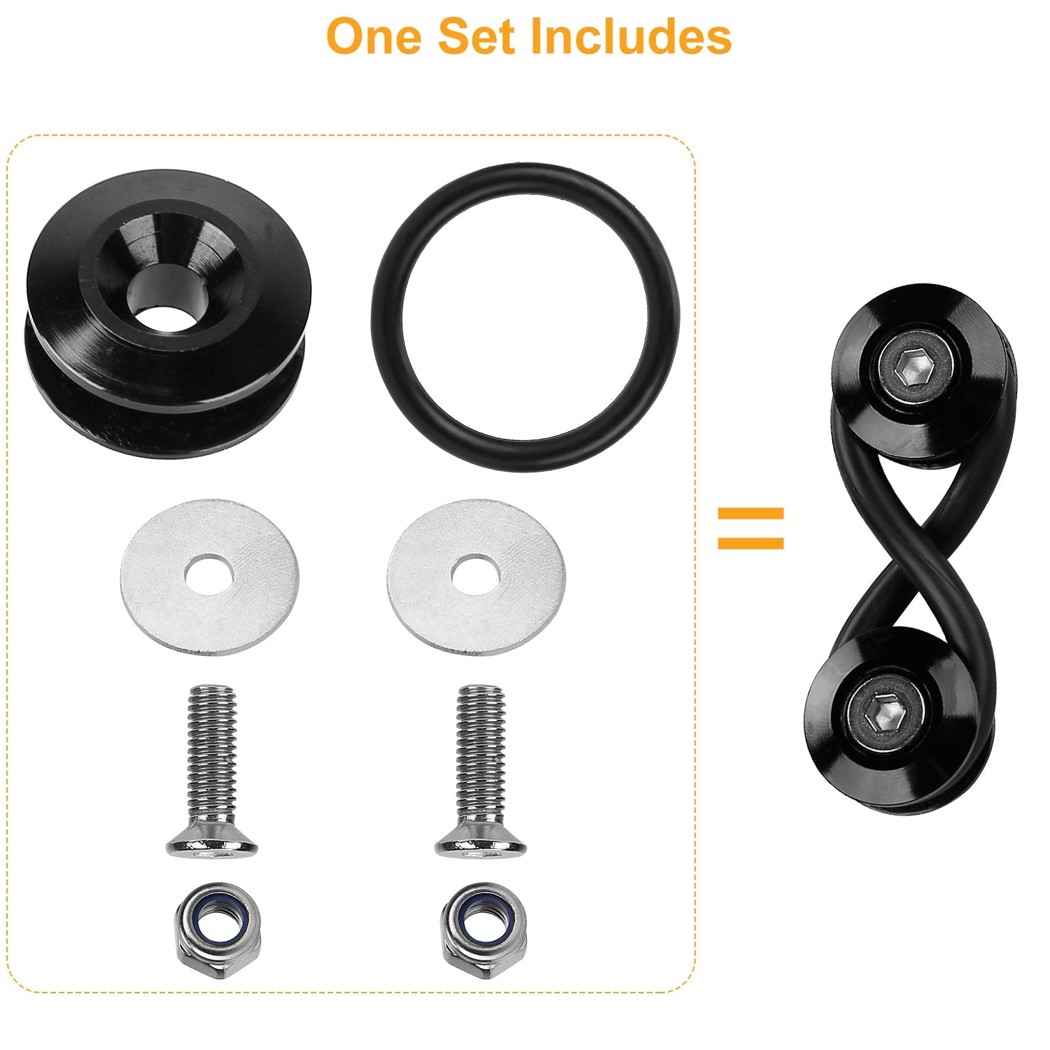 5-Set: Car Quick Release Bumper Fasteners Automotive - DailySale