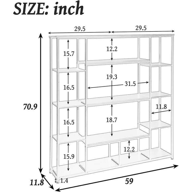 5-Tier Bookcase Bedroom Tall Bookshelf Furniture & Decor - DailySale