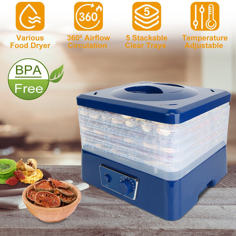 5-Tray Electric Food Dehydrator Kitchen & Dining - DailySale