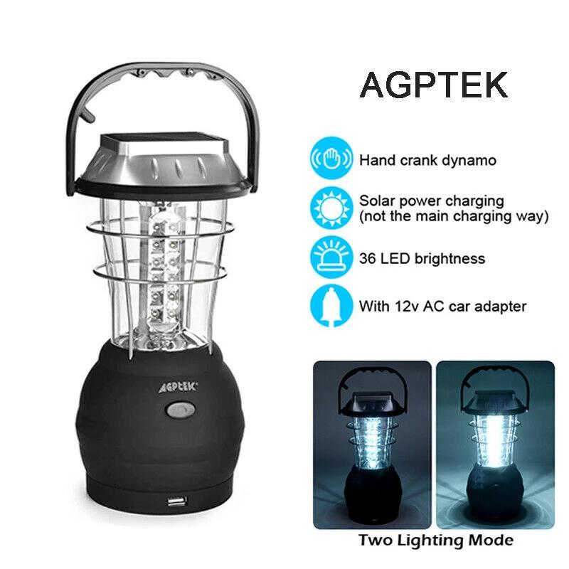 5 Way Charging 36 LED Solar Lantern Camping Light Sports & Outdoors - DailySale