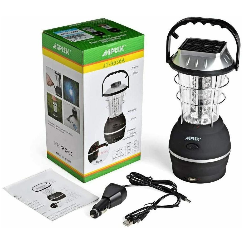 5 Way Charging 36 LED Solar Lantern Camping Light Sports & Outdoors - DailySale