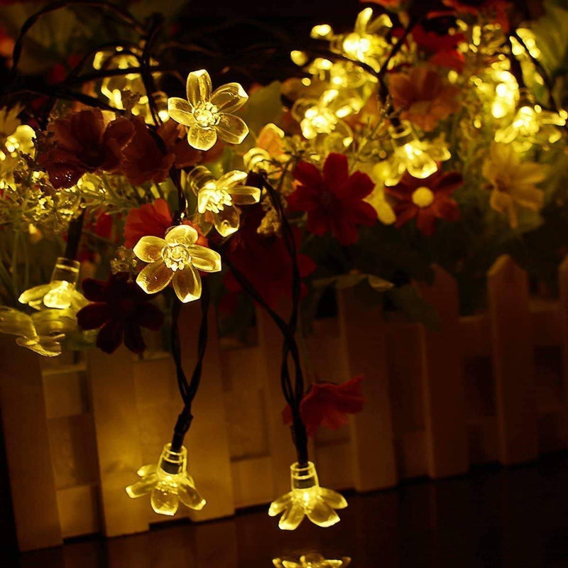 50 LED Fairy Flower Blossom Solar String Lights
