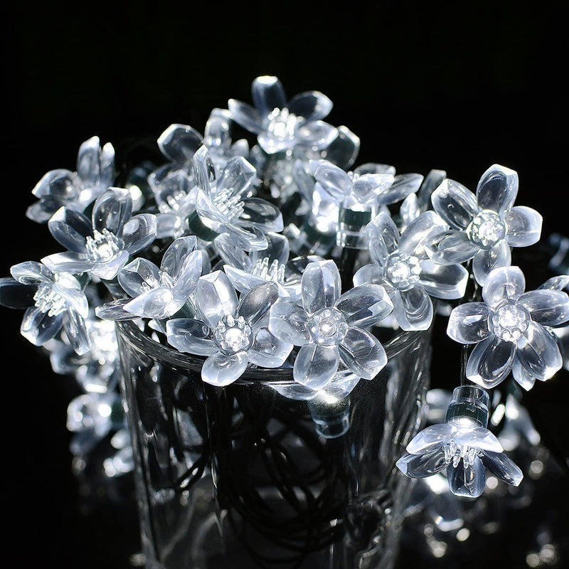 50 LED Fairy Flower Blossom Solar String Lights