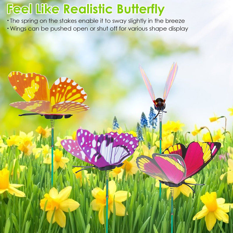 50-Piece: Butterfly Stake Ornament Garden & Patio - DailySale