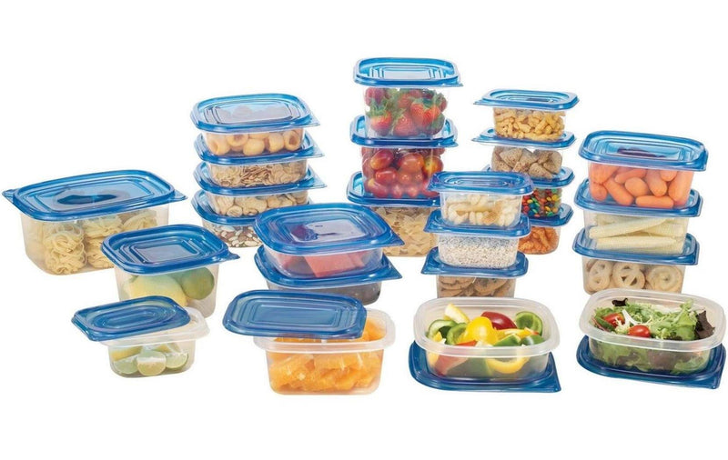 50-Piece Set: Reusable Plastic Food Storage Container Set Kitchen Essentials - DailySale