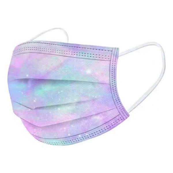 50-Piece: Tie Dye Gradient Printing Mask Face Masks & PPE Adults Size Light Purple - DailySale