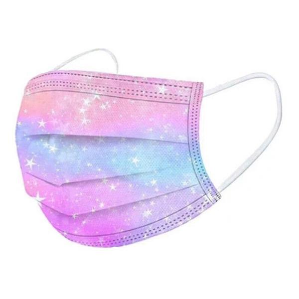 50-Piece: Tie Dye Gradient Printing Mask Face Masks & PPE Adults Size Star - DailySale