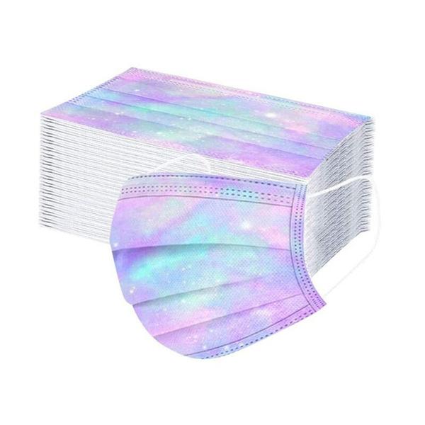 50-Piece: Tie Dye Gradient Printing Mask Face Masks & PPE - DailySale