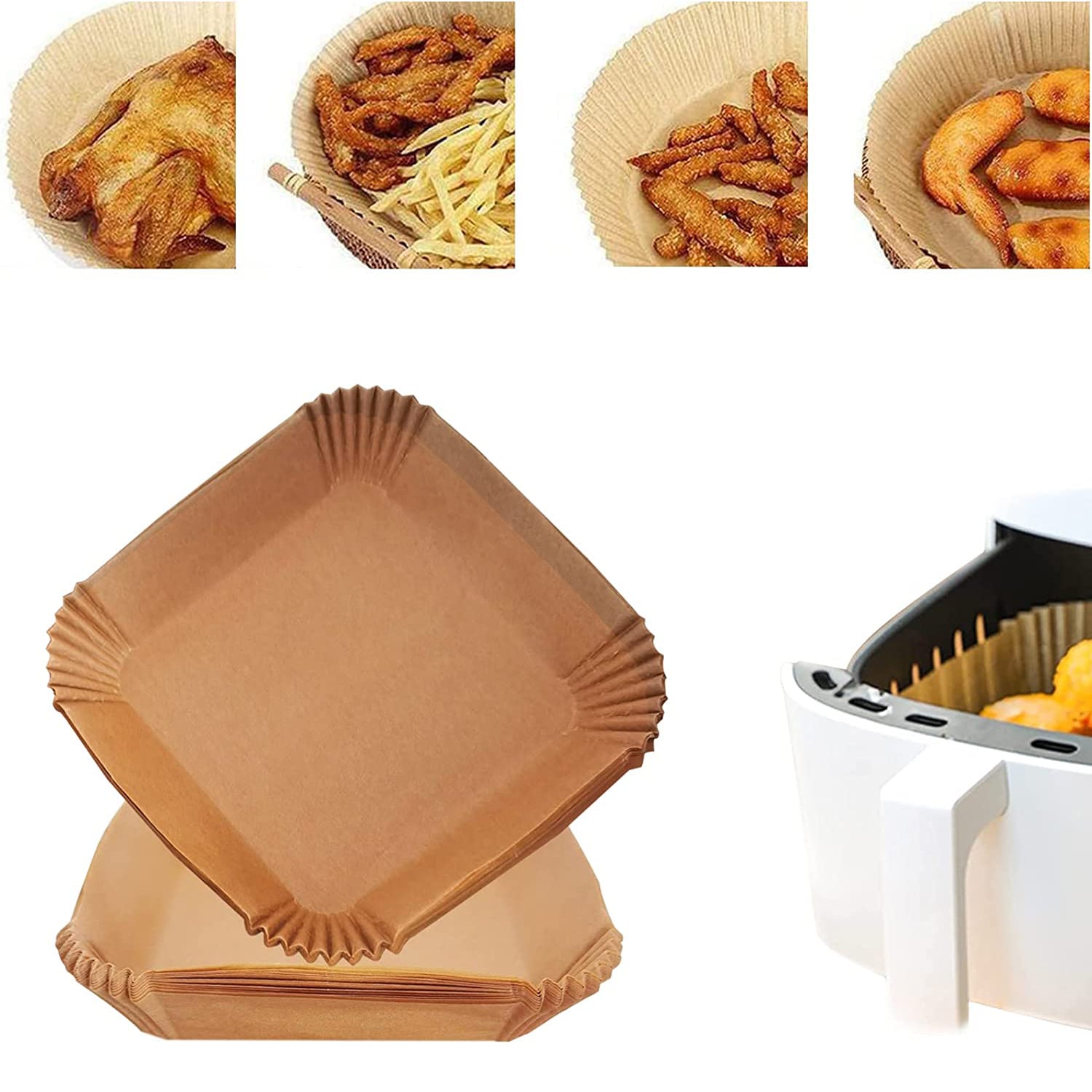 50-Pieces: Air Fryer Disposable Paper Liners Kitchen Tools & Gadgets - DailySale