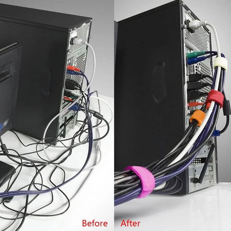 50-Pieces: Cable Ties Reusable Fastening Wire Organizer Cord Rope Holder 7 Inch Batteries & Electrical - DailySale