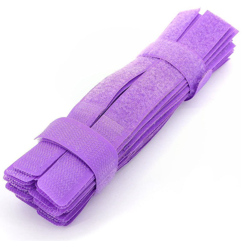 50-Pieces: Cable Ties Reusable Fastening Wire Organizer Cord Rope Holder 7 Inch Batteries & Electrical Purple - DailySale