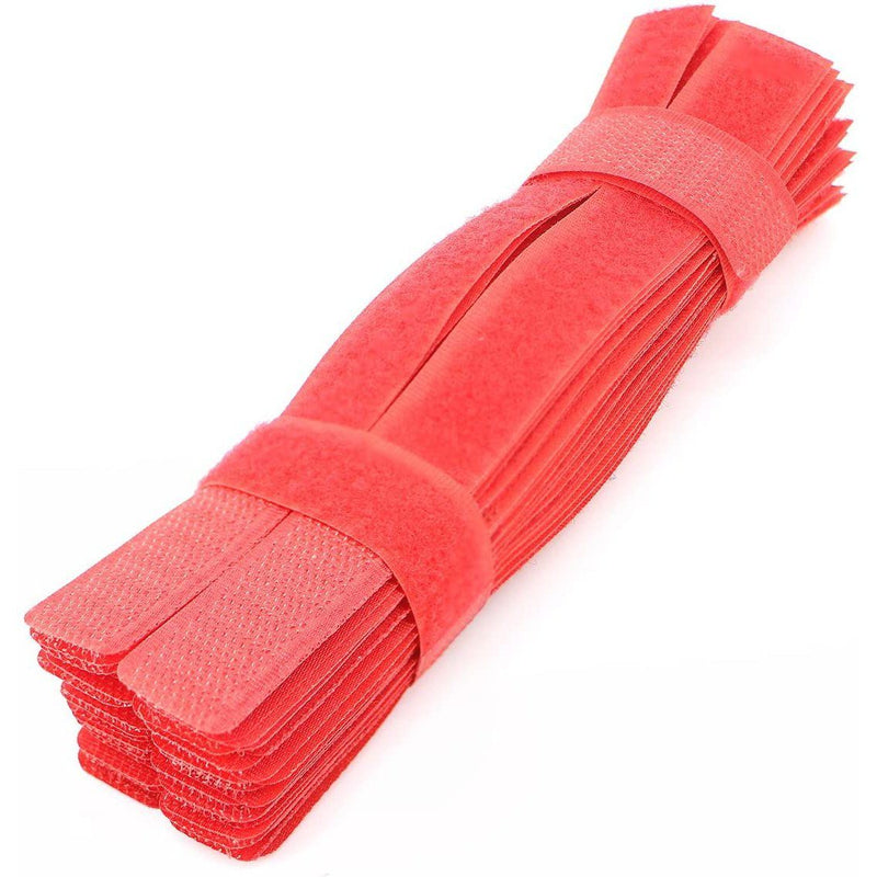 50-Pieces: Cable Ties Reusable Fastening Wire Organizer Cord Rope Holder 7 Inch Batteries & Electrical Red - DailySale