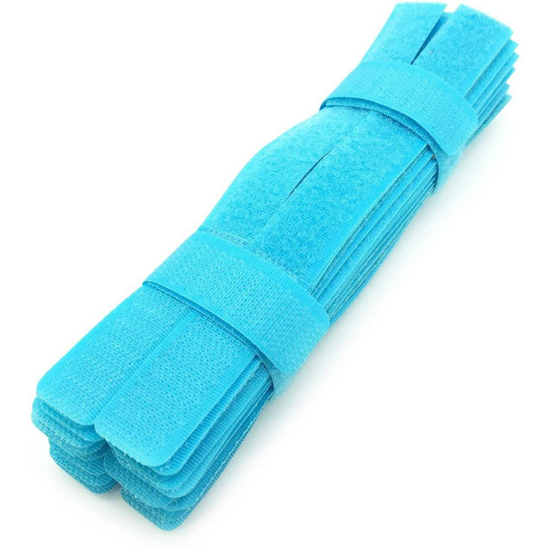 50-Pieces: Cable Ties Reusable Fastening Wire Organizer Cord Rope Holder 7 Inch Batteries & Electrical Sky Blue - DailySale