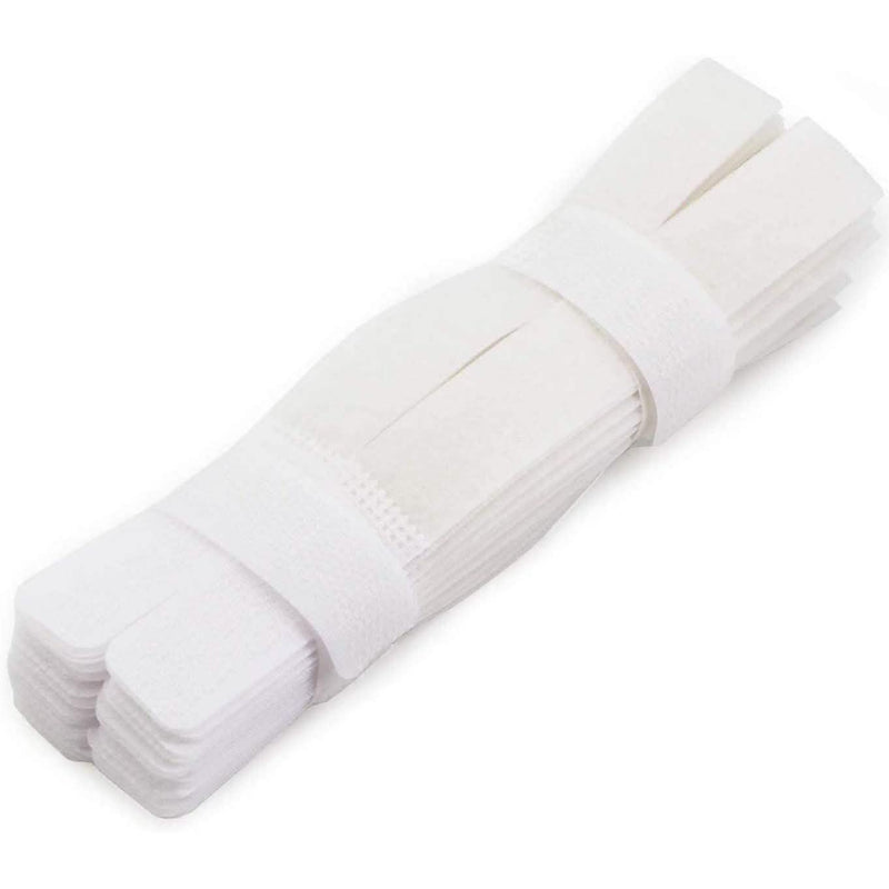 50-Pieces: Cable Ties Reusable Fastening Wire Organizer Cord Rope Holder 7 Inch Batteries & Electrical White - DailySale