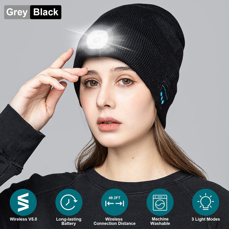 5.0 Wireless Beanie Hat with 3 Lighting Modes Women's Shoes & Accessories - DailySale