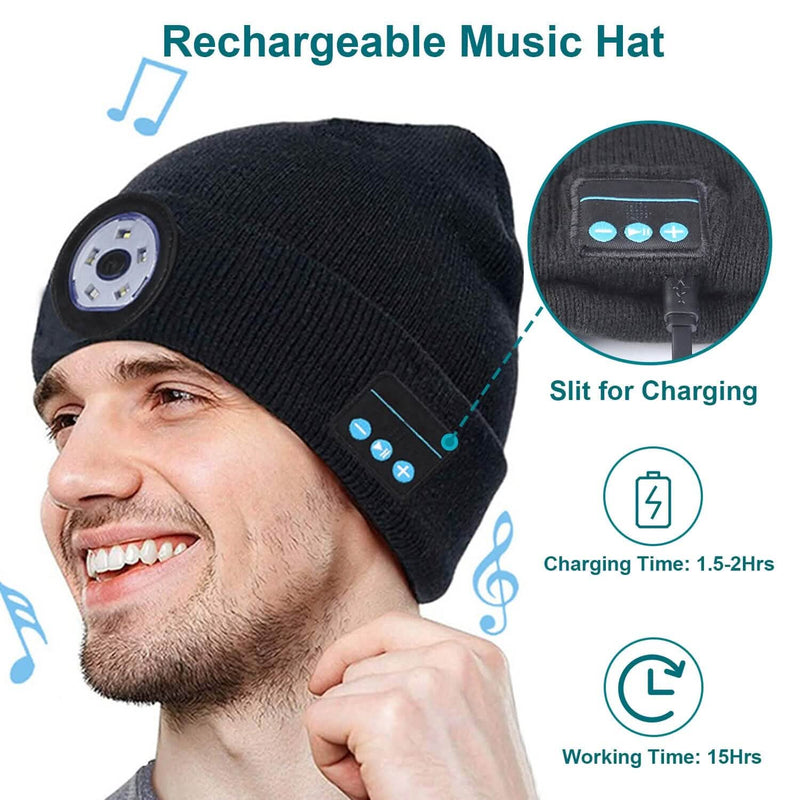 5.0 Wireless Beanie Hat with 3 Lighting Modes Women's Shoes & Accessories - DailySale