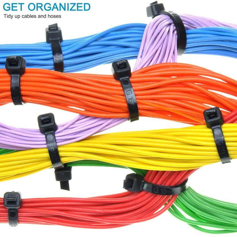 500-Piece: Black Nylon Cable Ties Everything Else - DailySale