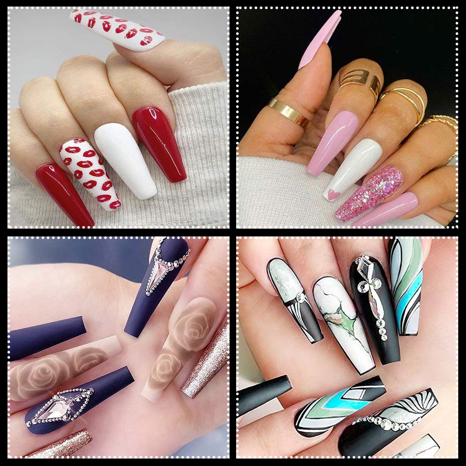 500-Piece: Long False Finger Nails Beauty & Personal Care - DailySale