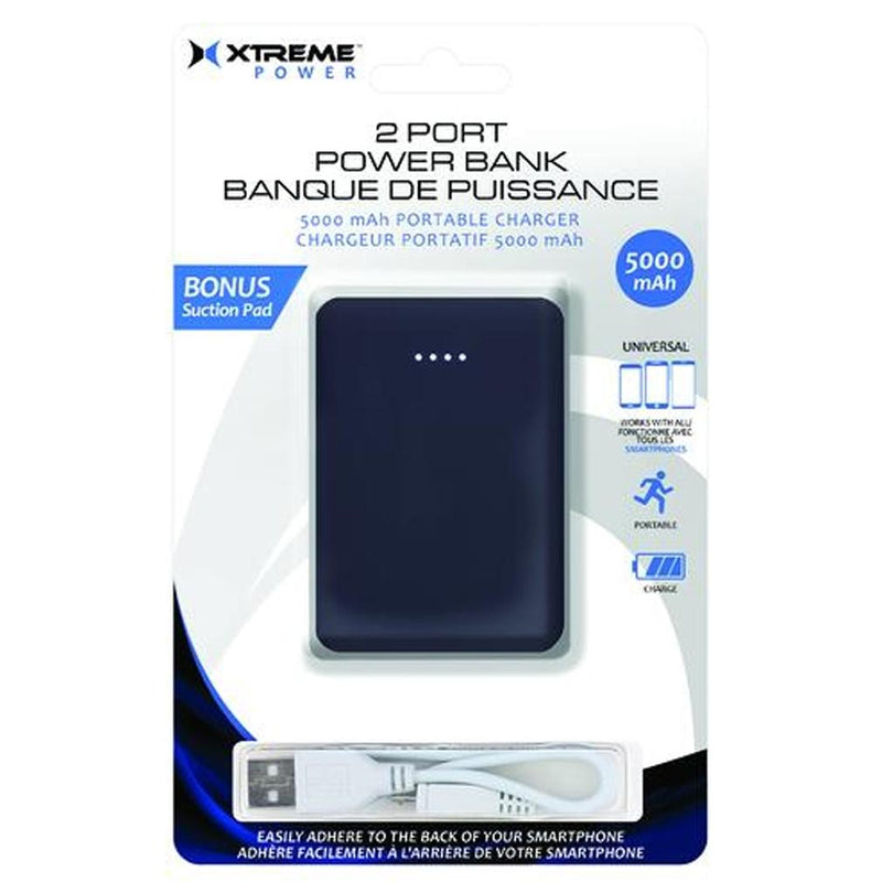 5000mAh 2 Port Black Power Bank Phones & Accessories - DailySale