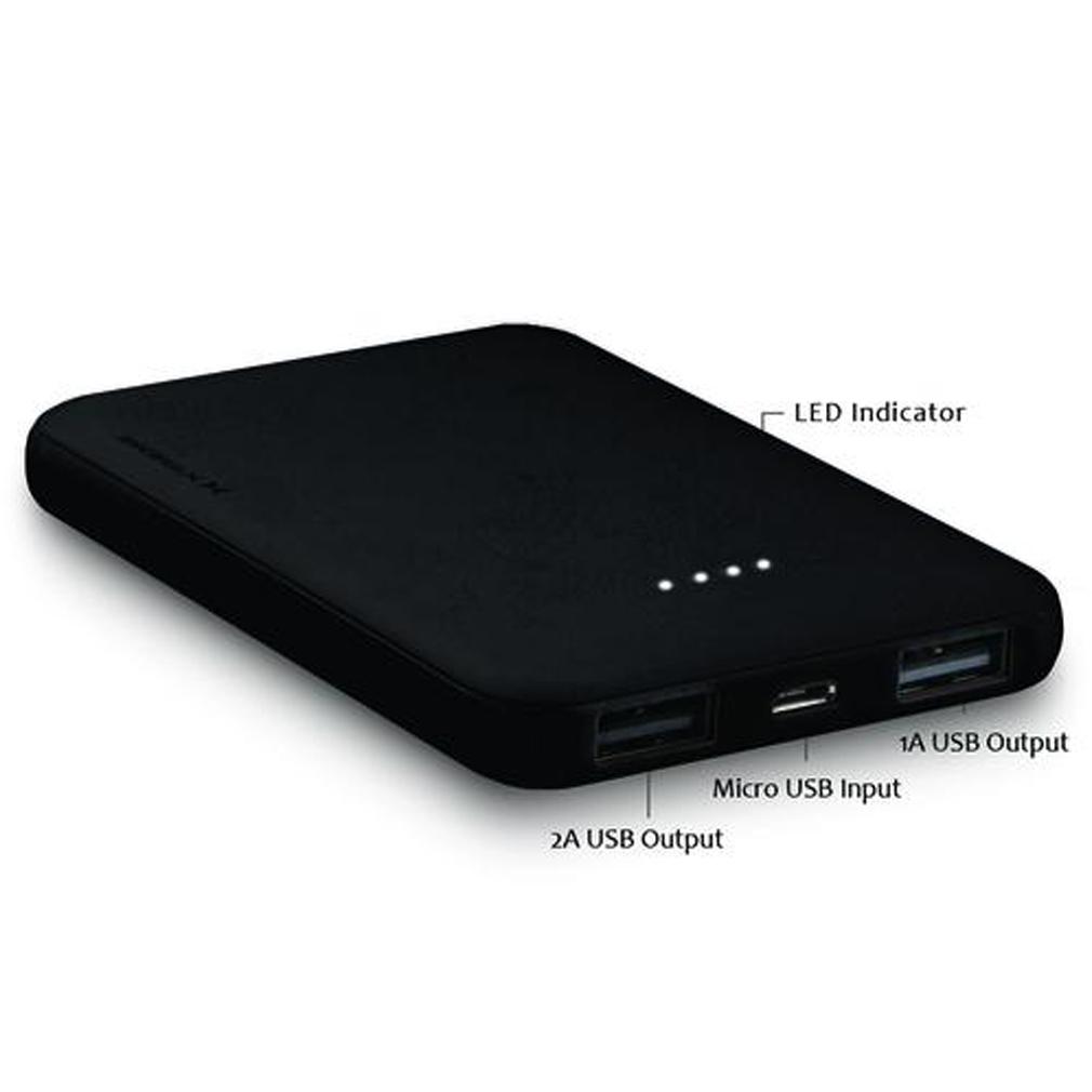 5000mAh 2 Port Black Power Bank Phones & Accessories - DailySale