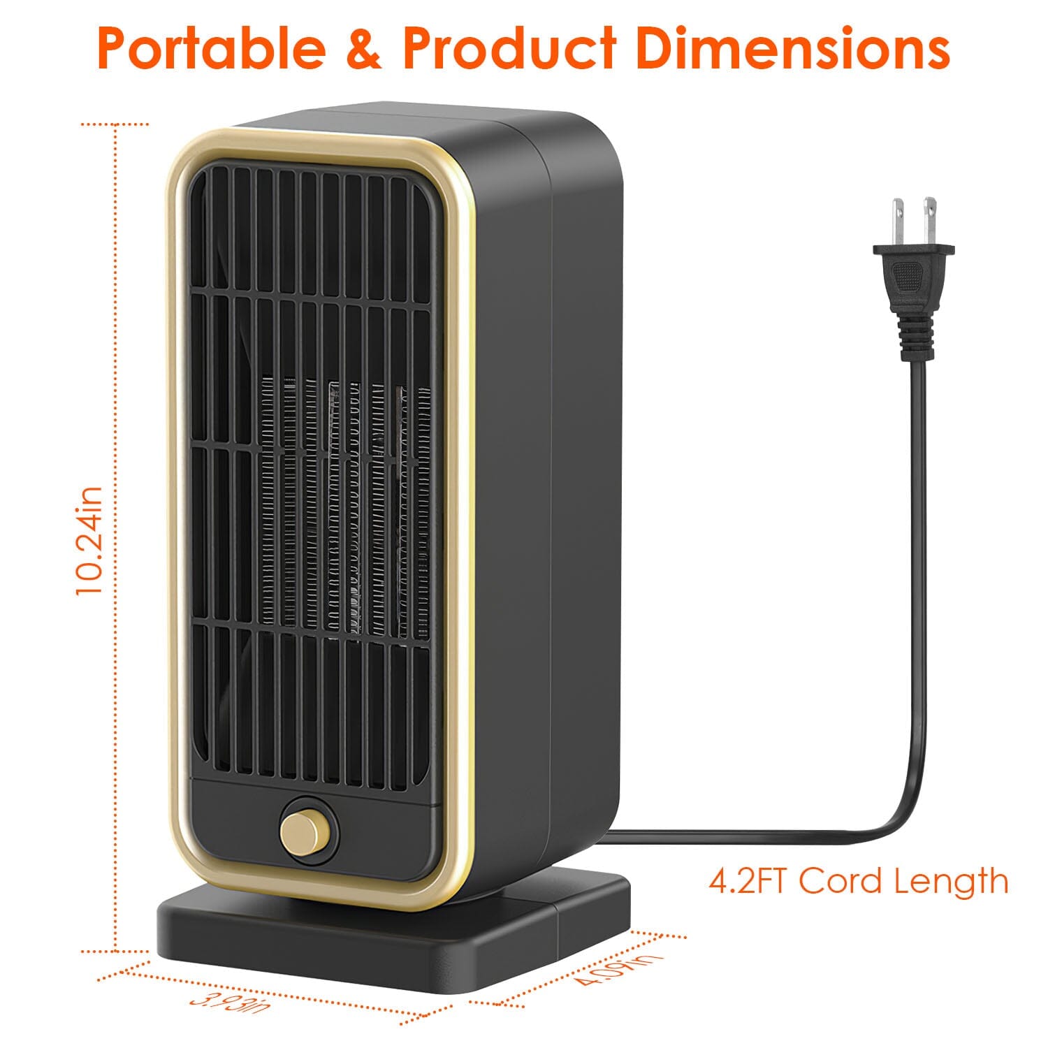 500W Portable Electric Heater Household Appliances - DailySale