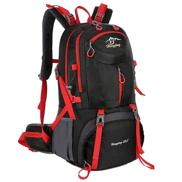 50L Waterproof Hiking Backpack Bags & Travel Black - DailySale