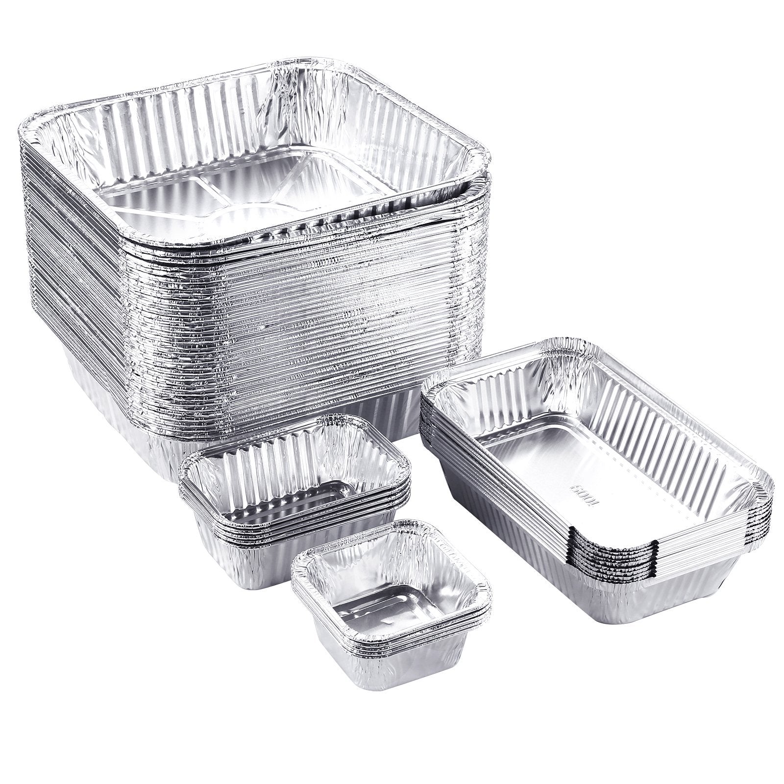 51-Packs: IMAGE 4 Size Aluminum Loaf Pans Disposable Premium Heavy-Duty Tin Foil Kitchen & Dining - DailySale