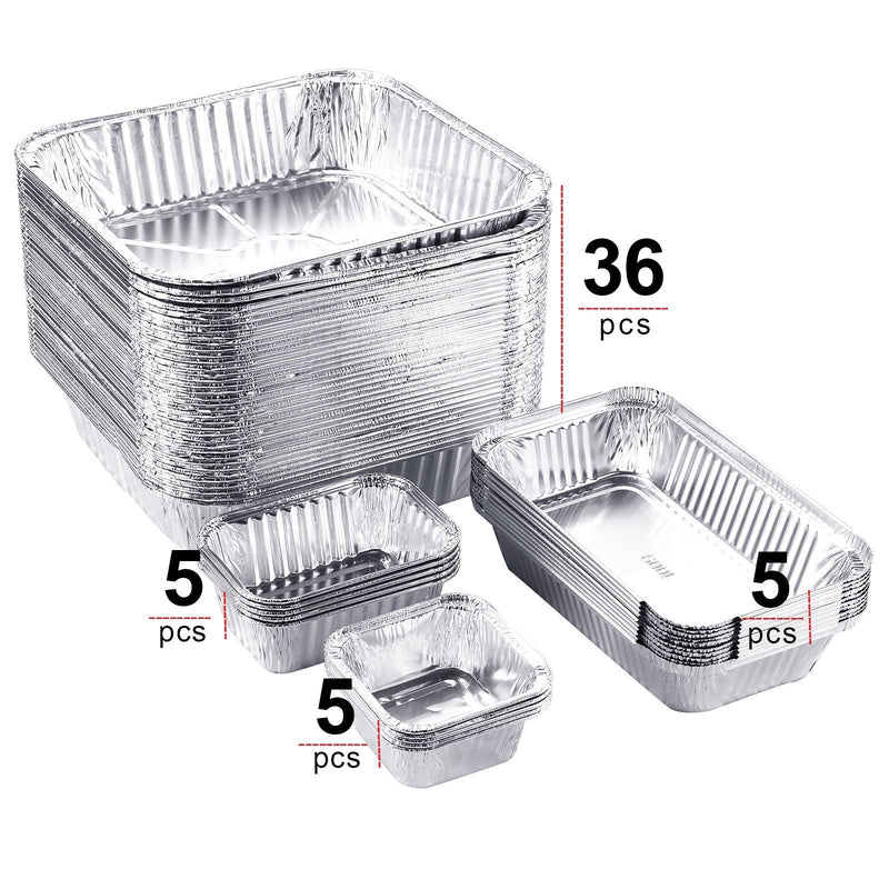 51-Packs: IMAGE 4 Size Aluminum Loaf Pans Disposable Premium Heavy-Duty Tin Foil Kitchen & Dining - DailySale