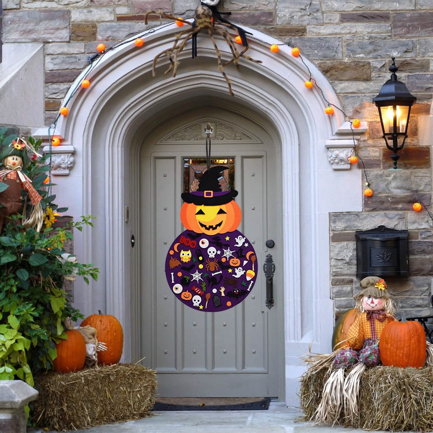 51-Pieces: Felt Pumpkin Witch Hanging Décor Holiday Decor & Apparel - DailySale