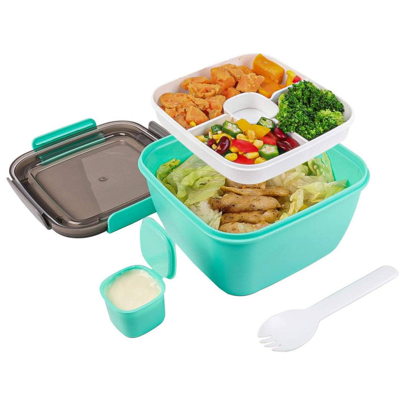 51oz Salad Bowl with Removable 3-Compartment Bento-Style Tray