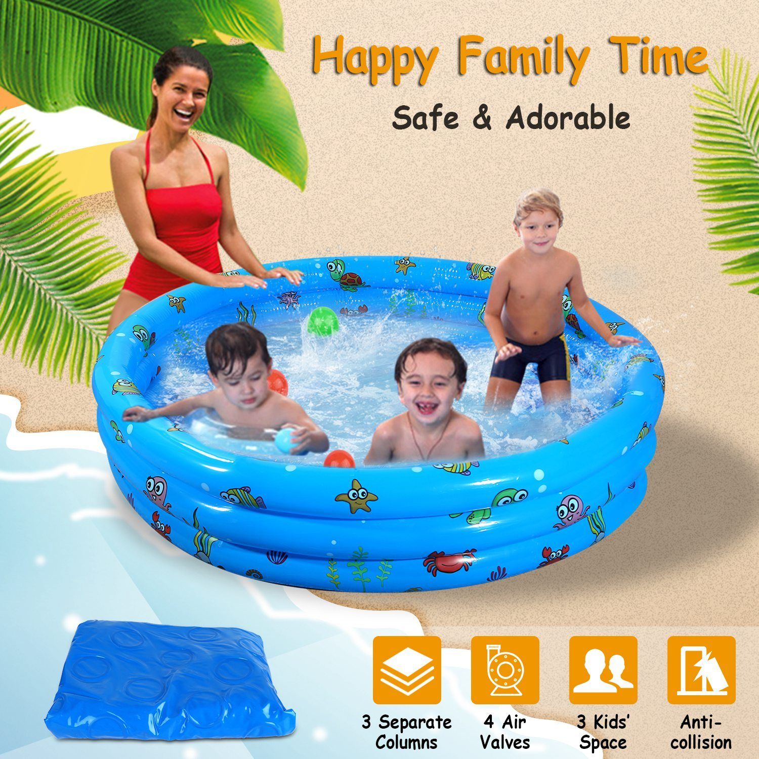 51x13" Inflatable Swimming Pool Sports & Outdoors - DailySale