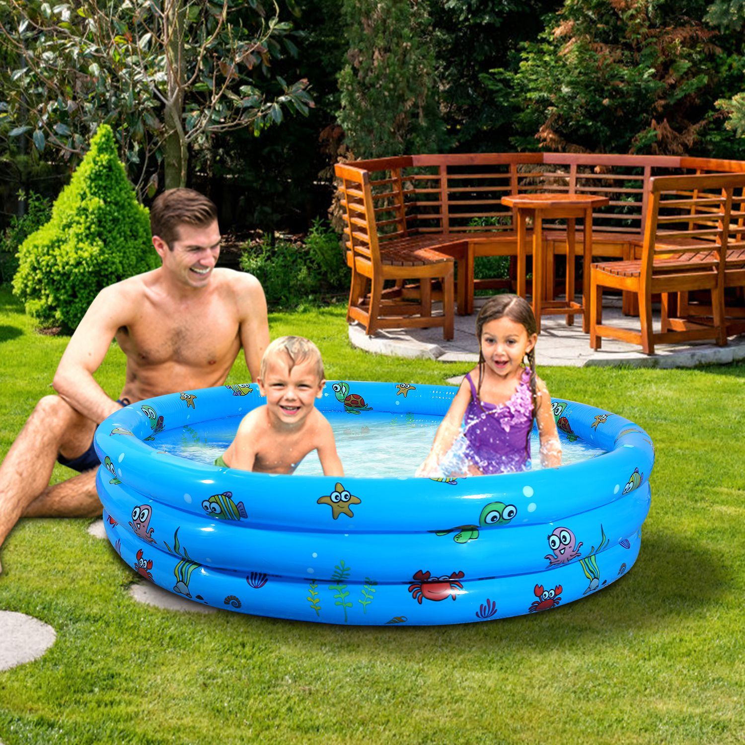 51x13" Inflatable Swimming Pool Sports & Outdoors - DailySale