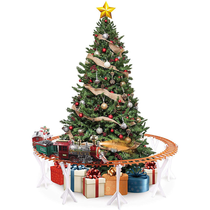 52-Piece Set: Santa's Choo Choo Electric Train with Working Light and Sound Toys & Hobbies - DailySale