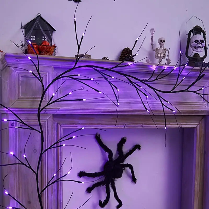 54LED Halloween Bat Decorative Branch String Lights, Wall-mounted Indoor Decorative String Lights Holiday Decor & Apparel - DailySale