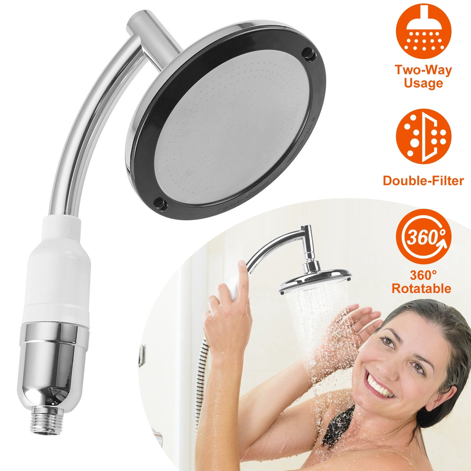 5.5-Inch High Pressure Shower Head Bath - DailySale