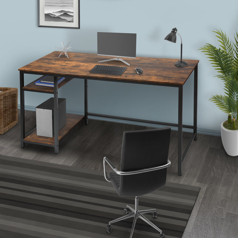 55" Rectangular Desk with Storage Shelves Furniture & Decor - DailySale