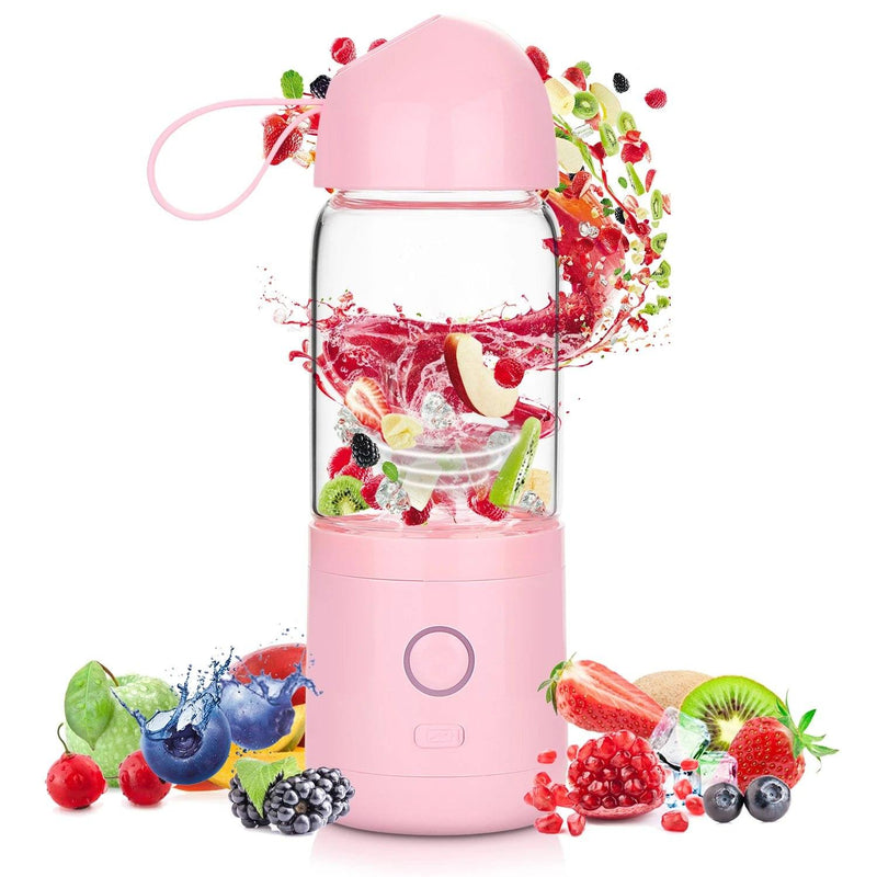 550ML USB Portable Mixer Rechargeable Juicer Fruit Blender Juicer Shaker Bottle Kitchen & Dining - DailySale