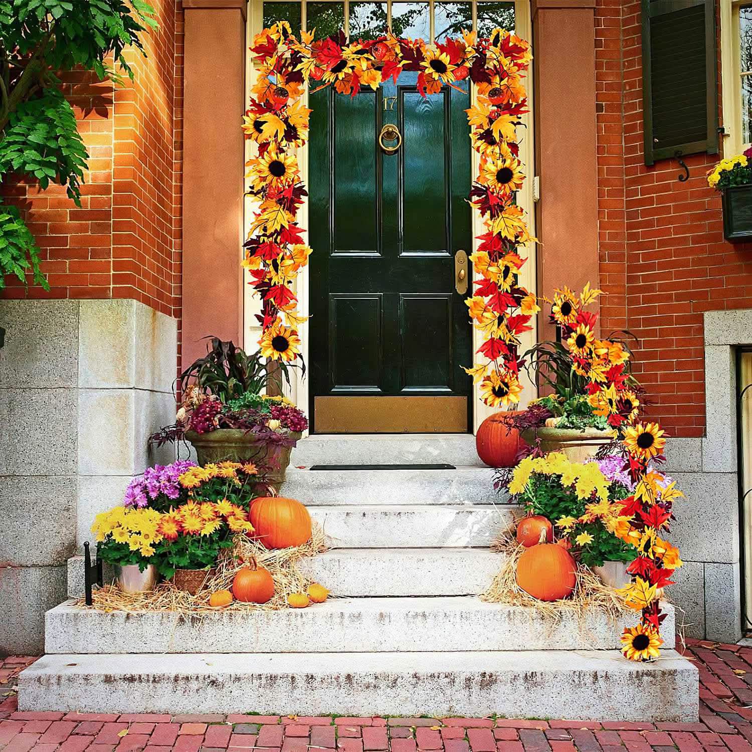 5.6ft Artificial Maple Leaf Garland Hanging Plant Vine Furniture & Decor - DailySale