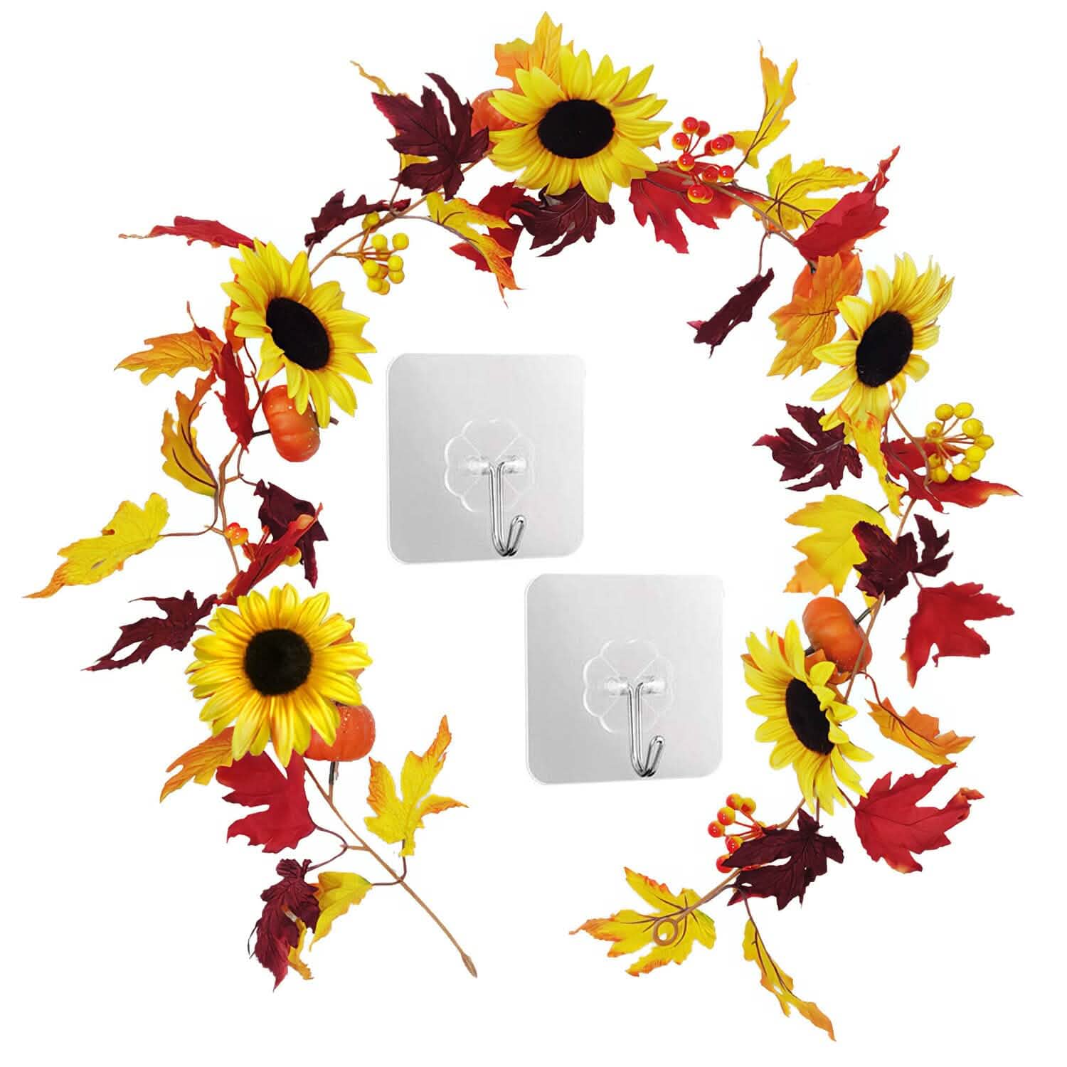 5.6ft Artificial Maple Leaf Garland Hanging Plant Vine Furniture & Decor - DailySale