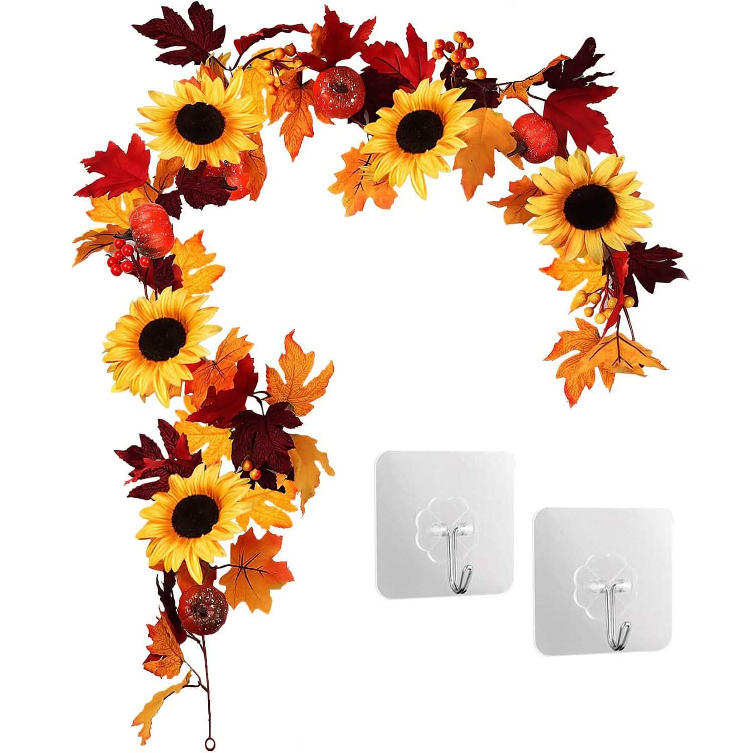 5.6ft Artificial Maple Leaf Garland Hanging Plant Vine Furniture & Decor - DailySale