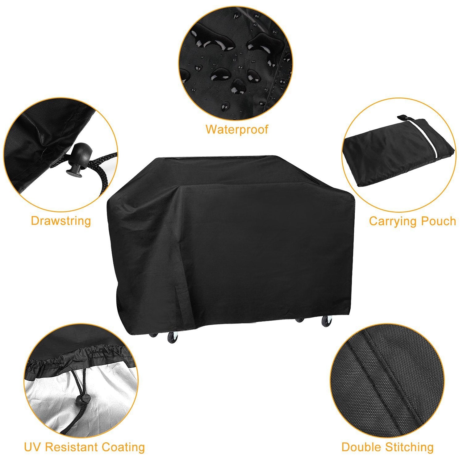 57-Inch Weather Resistant Barbecue Grill Cover Garden & Patio - DailySale