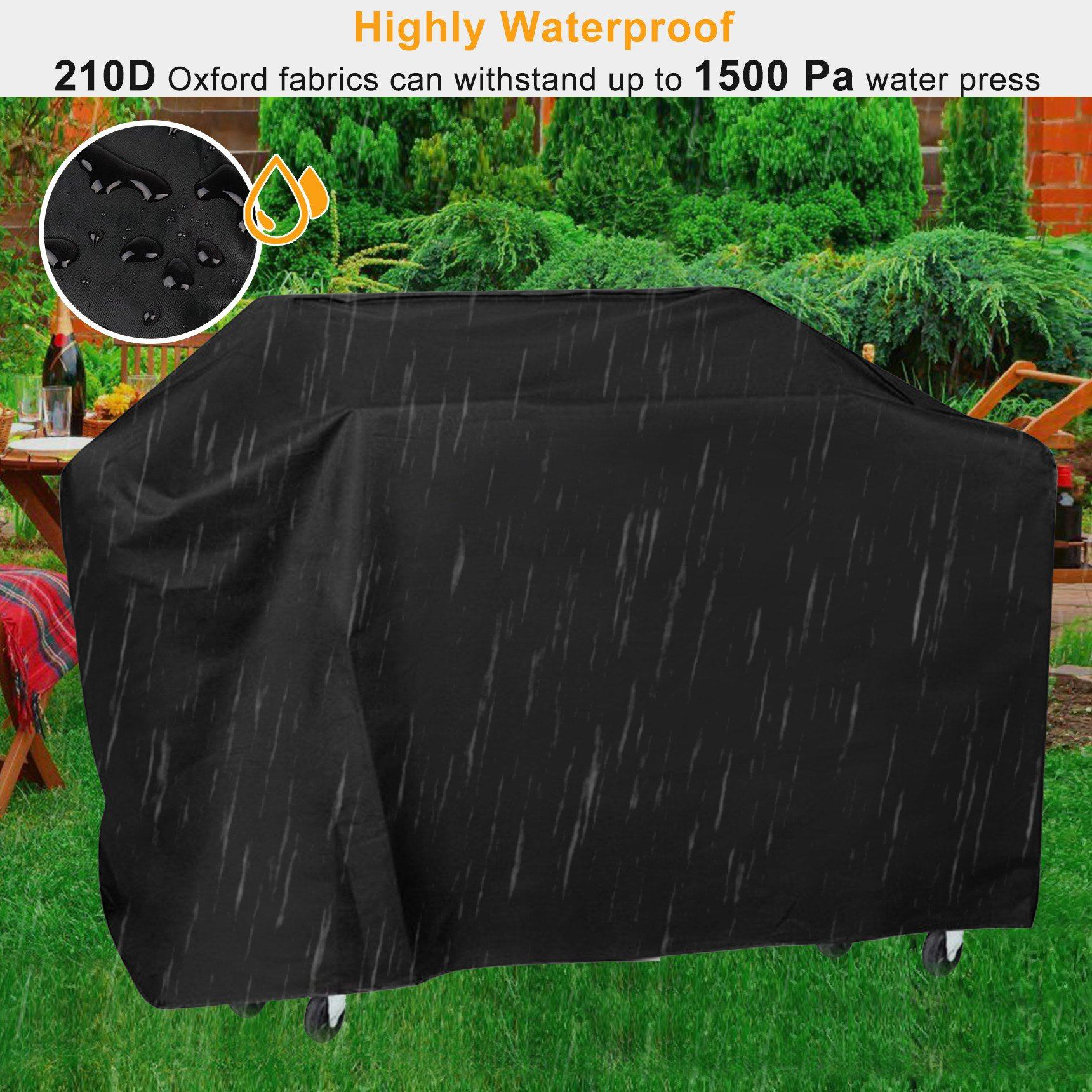 57-Inch Weather Resistant Barbecue Grill Cover Garden & Patio - DailySale