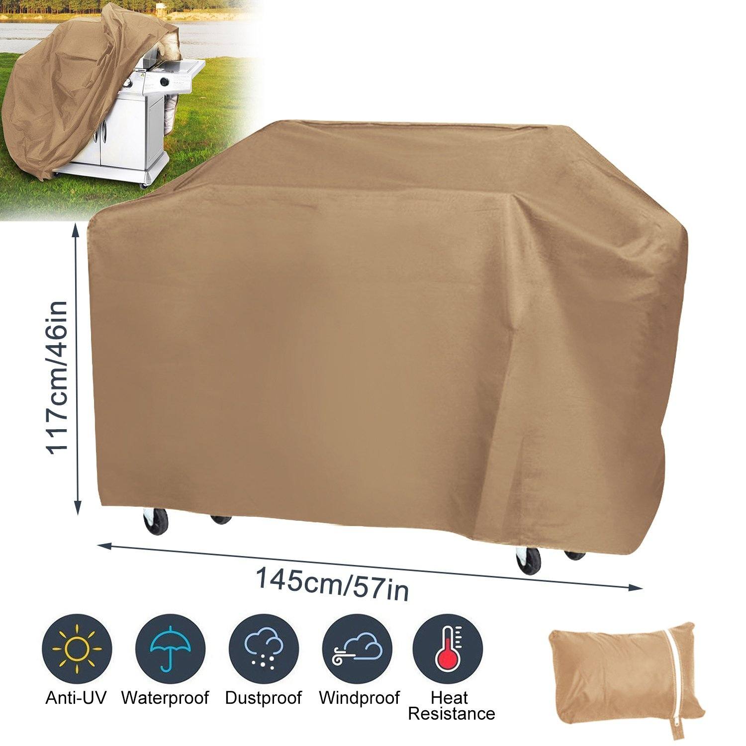 57-Inch Weather Resistant Barbecue Grill Cover Garden & Patio - DailySale